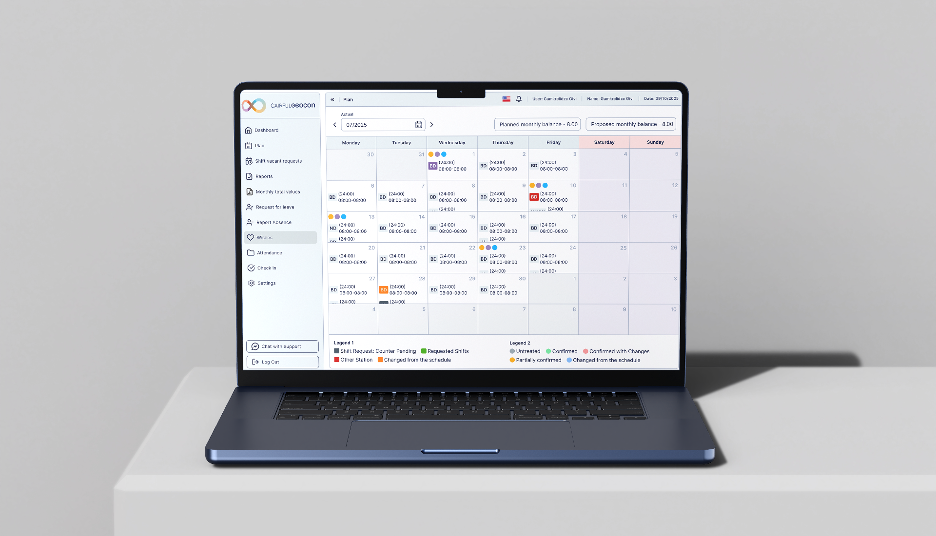 Cairful & Geocon Healthcare product interface screenshot 4