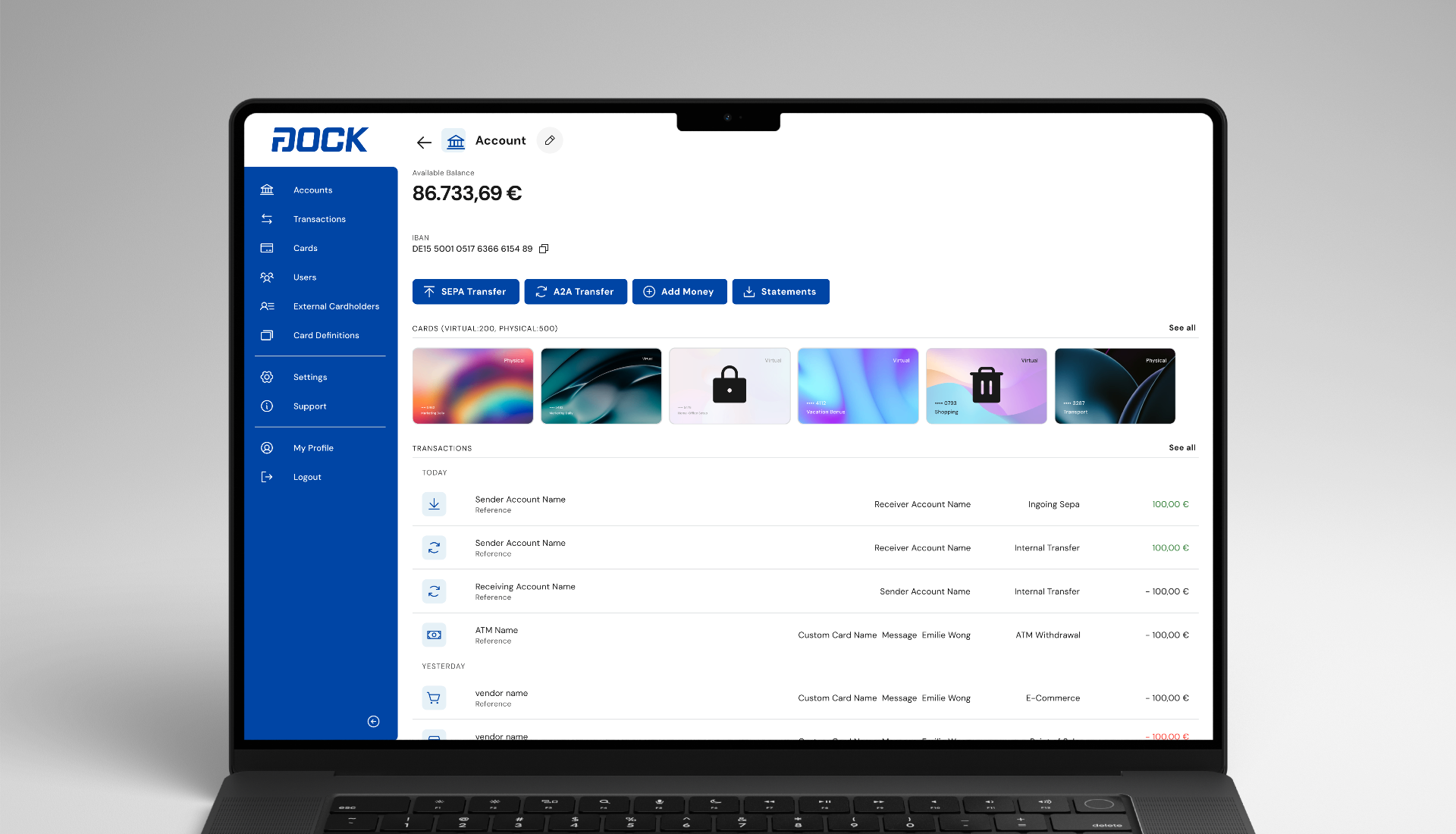 Dock Financial Fintech product interface screenshot 3